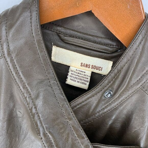 Sans Souci Olive Jacket with Stud Accents - Picture 2 of 4